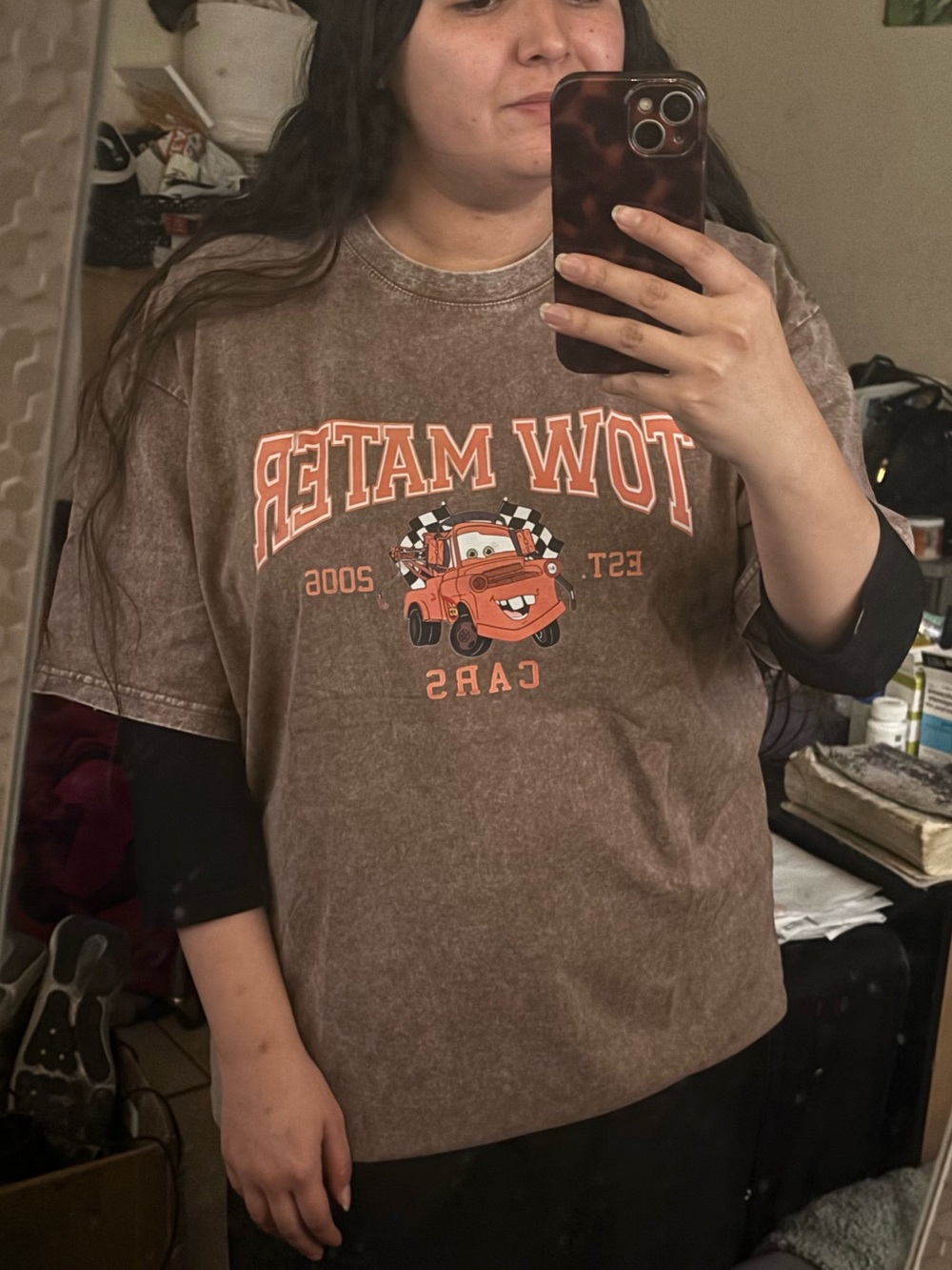Town Mater Disney Graphic Brown Women’s T-shirt